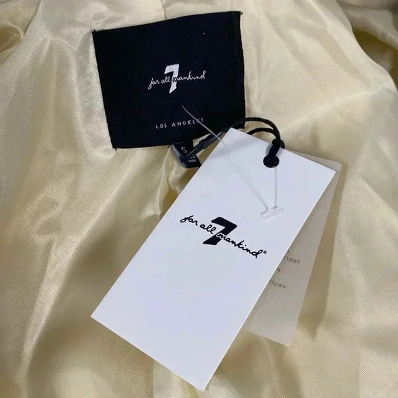 7 for all man kind cream jacket NWT (flaws) - Picture 4 of 8